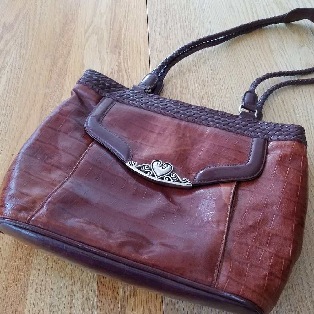 VTG M.C. Marc Chantal Handbag Brown Crossbody Bag w/ Strap Size Med